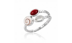 Bague Argent Œil de Sainte Lucie Jaspe Rouge