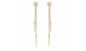 Boucles d’oreilles Œil de Sainte-Lucie Acier Doré POSEC5005ACMEDI