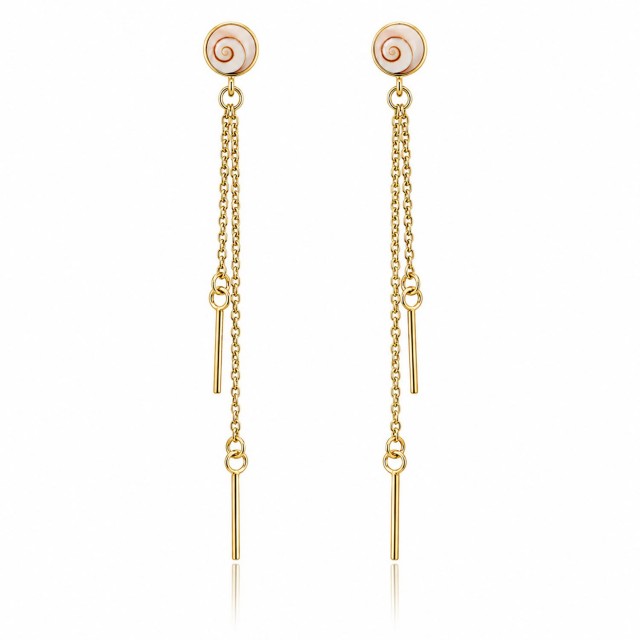 Boucles d’oreilles Œil de Sainte-Lucie Acier Doré POSEC5005ACMEDI
