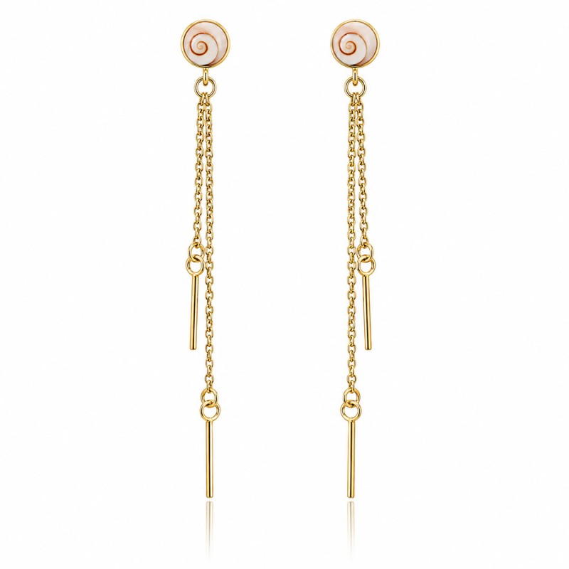 Boucles d’oreilles Œil de Sainte-Lucie Acier Doré POSEC5005ACMEDI