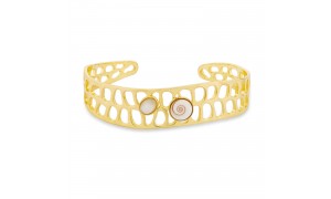Bracelet Manchette Œil de Sainte-Lucie Doré POSBC073ACMEDI