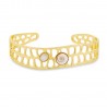 Bracelet Manchette Œil de Sainte-Lucie Doré POSBC073ACMEDI