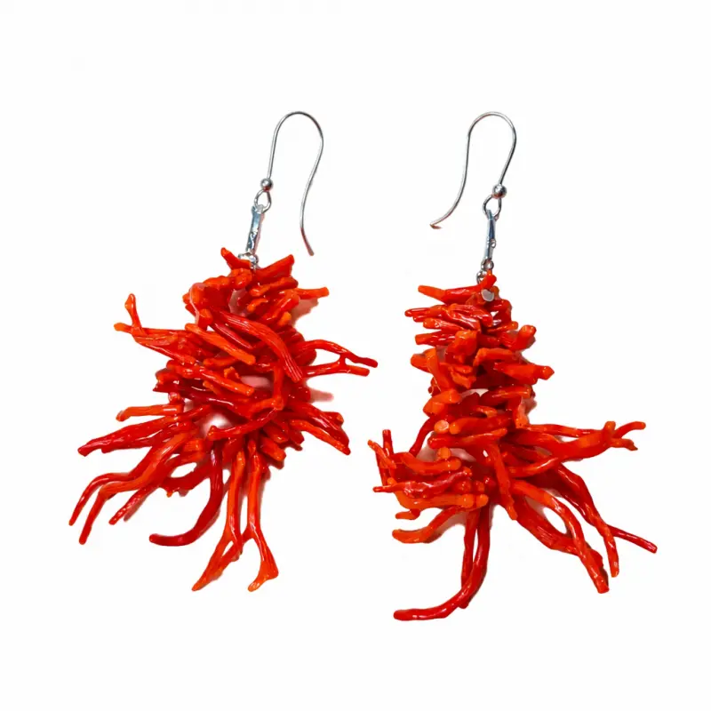 Boucles d’oreilles de la collection corail OSL-Corsica